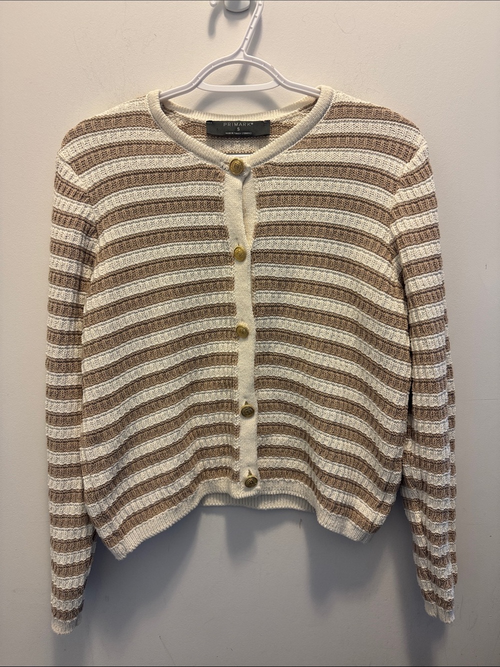 Striped Cardigan with Buttons - Picture 2 of 4